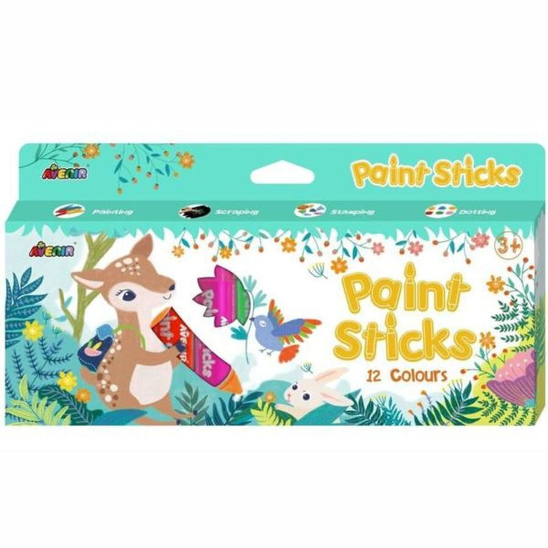 12 Pack Classic Colour Paint Sticks