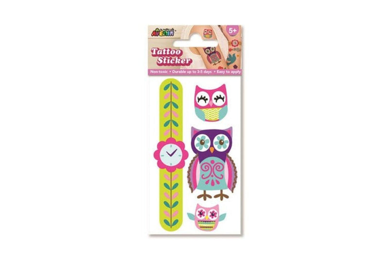 Owl Designs Non-toxic Mini Tattoo