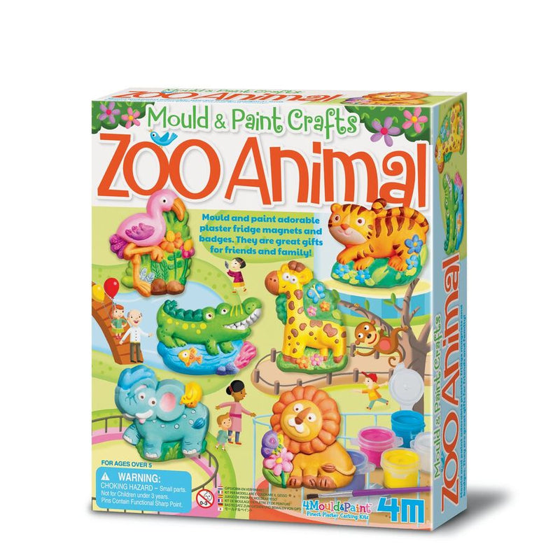 Zoo Animals Mould & Paint Kit