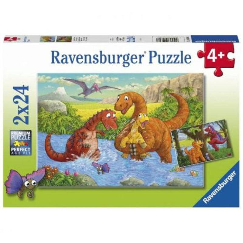 2 x 24 Piece Dinosaurs at Play Jigsaw Puzzles