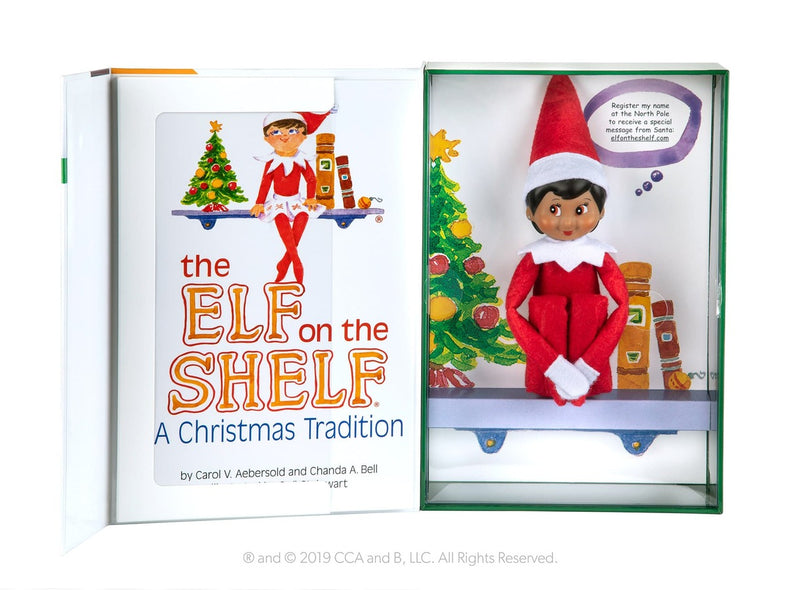 Elf on the Shelf - Girl Scout Elf with Brown Eyes and Storybook