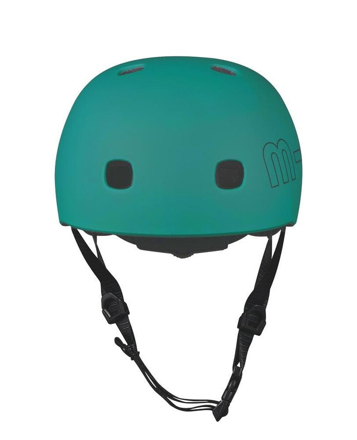 Matt Frost Green Medium Micro Helmet with LED light