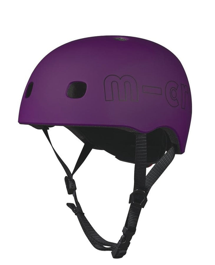 Matt Purple Matt Small Micro Helmet with LED light