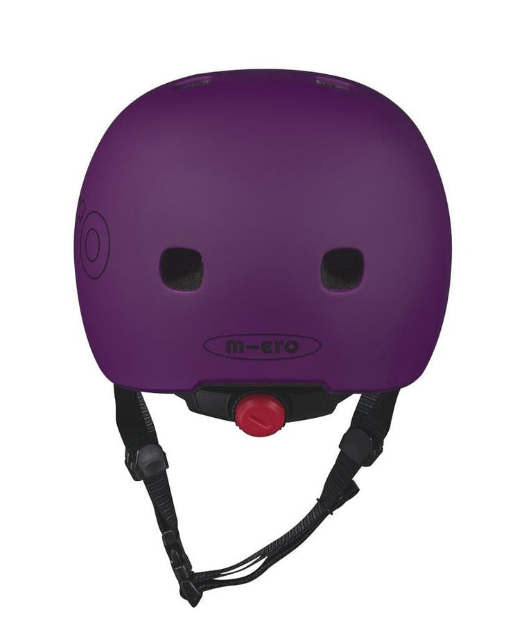 Matt Purple Matt Small Micro Helmet with LED light