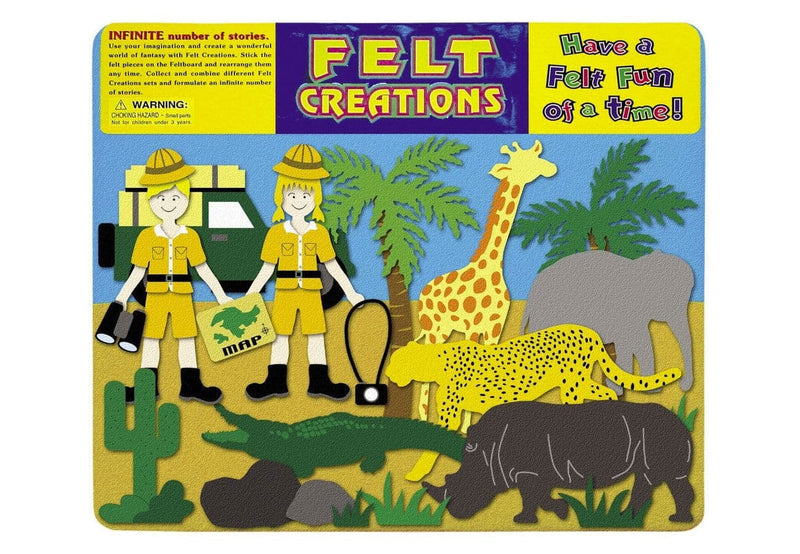37 Piece Safari Felt Board by Felt Creations