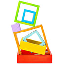 7 Rainbow Wooden Stacking Squares