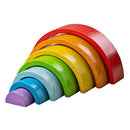 7 Rainbow Small Wooden Stacking Half Rings