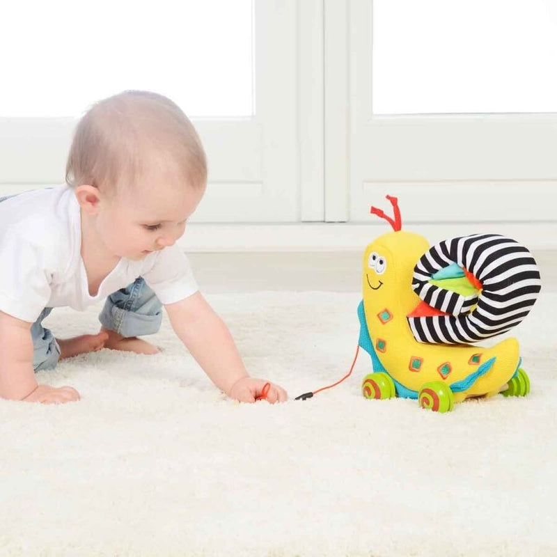 Sammy the Pull Along Snail Large Interactive Soft Toy