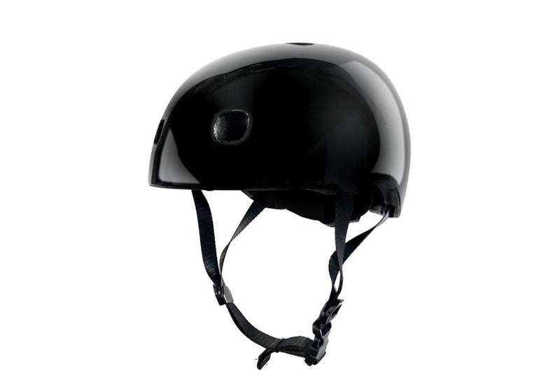 Shiny Black Kids Helmet with LED Light