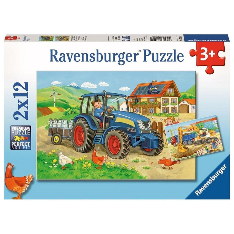 2 x 12 Piece Hard at Work Puzzle by Ravensburger