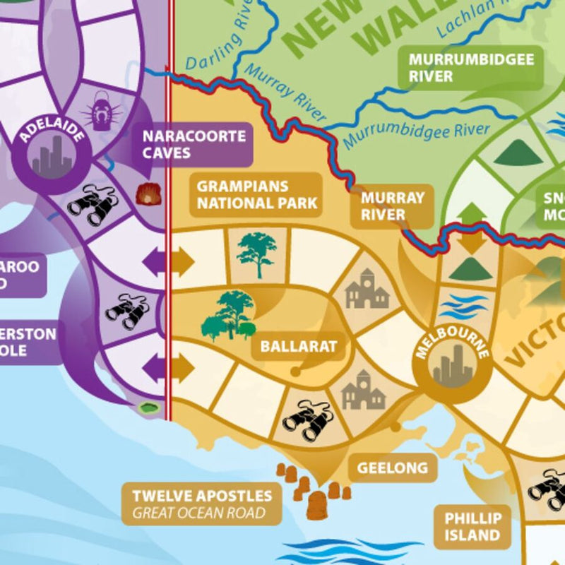 Australian Geography Game - Designed in Melbourne