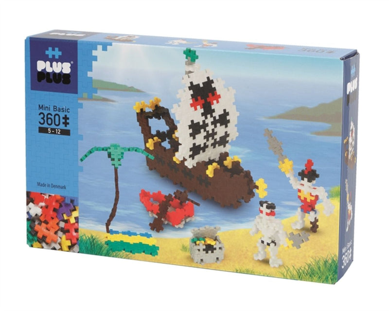 Front Of Box - Plus Plus 360 Piece Pirates Build Set - Basic Colours - 3729
