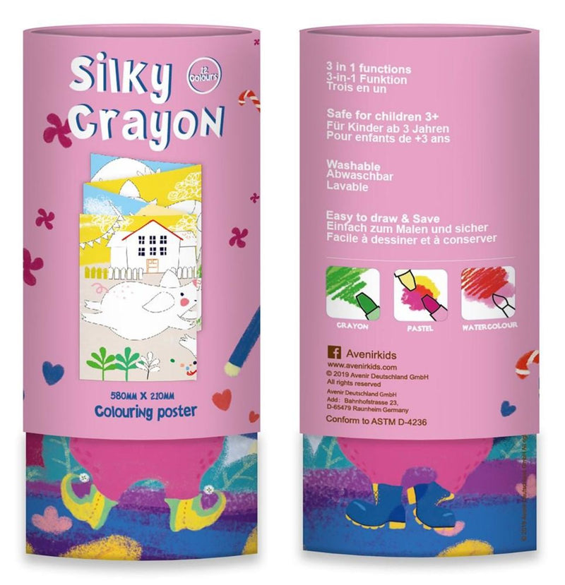 Front Side - Avenir Bunny Themed Silky Crayons - BTS196006