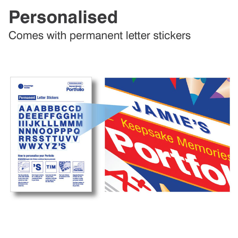 Letter Stickers - Knowledge Builder Art Portfolio Expandable Keepsake Folder - KBPKP01
