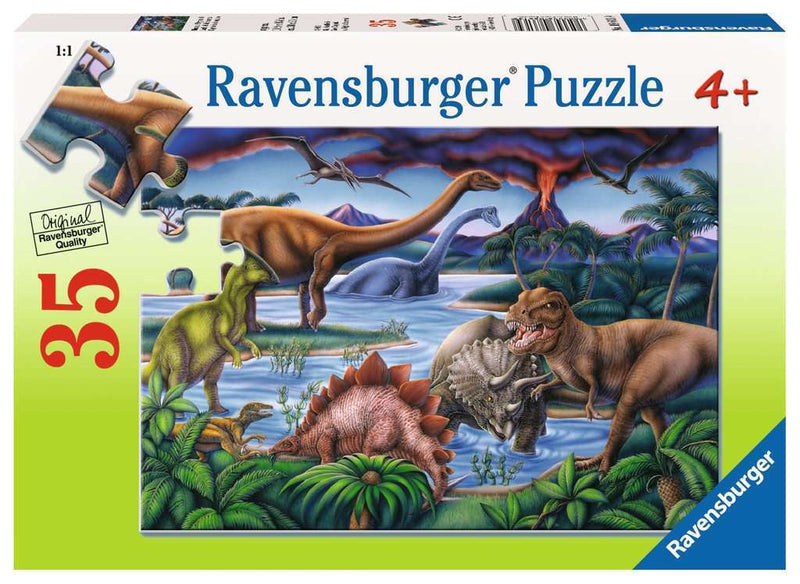 35 Piece Dinosaur Playground Jigsaw Puzzle