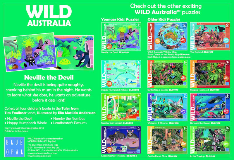 2x12 Piece Wild Aust Neville the Devil Jigsaw Puzzle