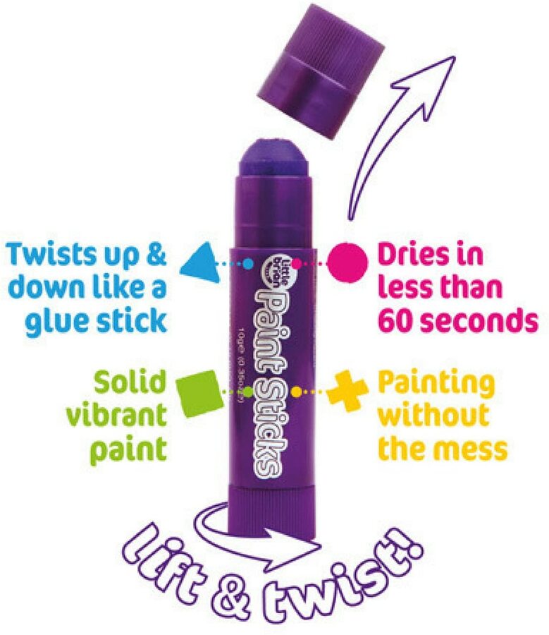 12 Pack Metallic Lift & Twist Paint Sticks