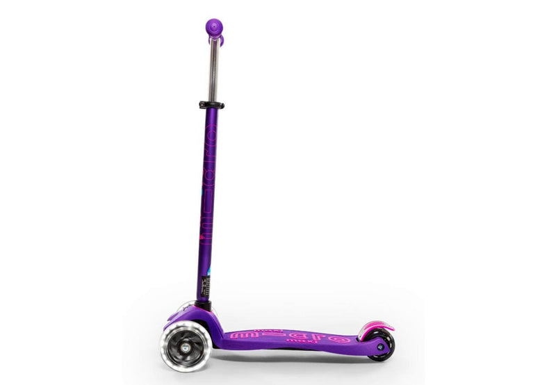 Purple Maxi Micro Deluxe Scooter with LED Light Up Wheels