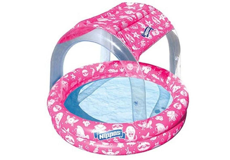 Pink Pool with Canopy by Wahu Nippas