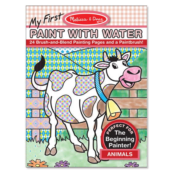24 Animal Themed My First Paint with Water Pad & Brush