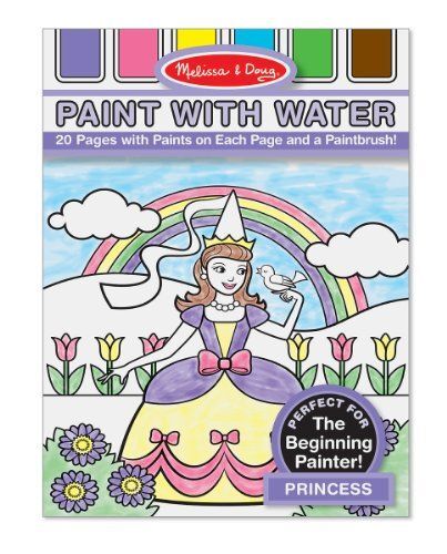 20 Princess Themed Paint with Water Art Pad & Brush