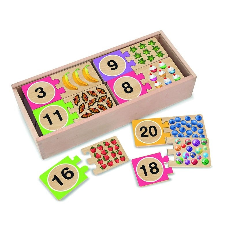 Numbers Wooden Puzzle Cards