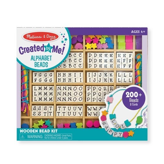 Alphabet Beads Created by Me! Wooden Stringing Beads Kit