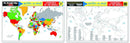 World Map Write on Wipe Off Placemat