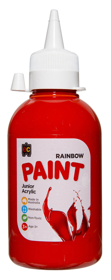 Brilliant Red 250ml Junior Acrylic Rainbow Paint