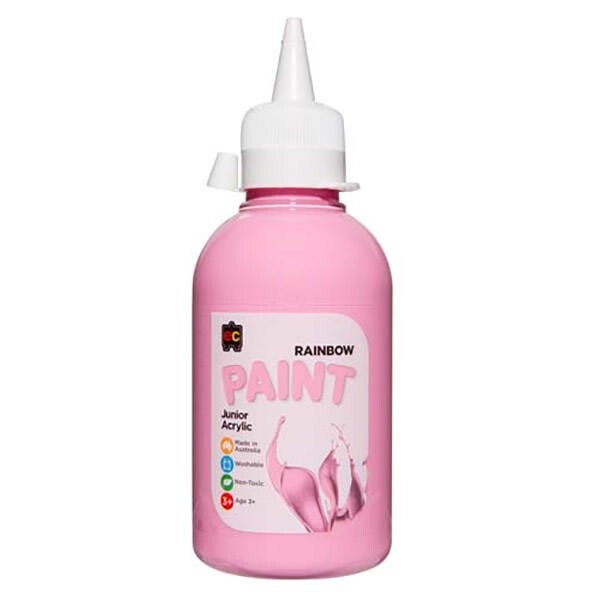 Pink 250ml Junior Acrylic Rainbow Paint