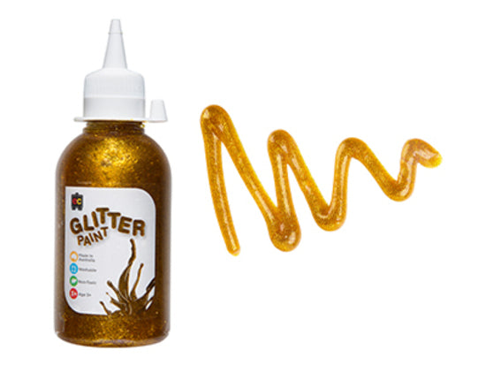 Gold 250ml Glitter Acrylic Paint