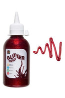 Red 250ml Glitter Acrylic Paint